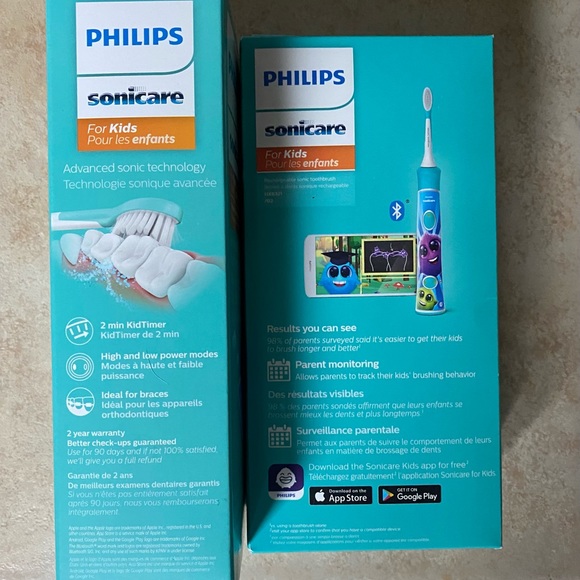 BNIB Philips Sonicare for Kids Bluetooth Rechargeable Electric Toothbrush BLUE - Picture 7 of 8